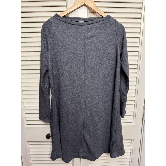 Go Couture Women Swing Long Sleeve Dress Size Small Grey Pullover - Picture 2 of 6